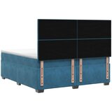  Boxspring krevet s madracem Plava 200 x 200 cm Baršun | shoptok.hr