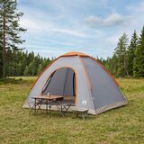 Kamping šator s krovom Siva i narančasta 275 x 215 x 125 cm Cijene