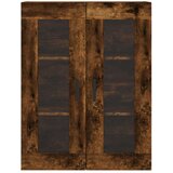  Visoka komoda dimljeni hrast 69 5x34x180 cm konstruiranog drva | shoptok.hr
