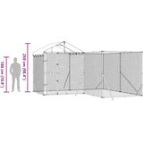  kavez za pse s krovom srebrni 4x4x2,5 m pocinčani čelik | shoptok.hr
