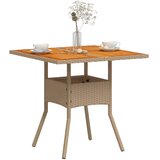  Vrtni stol bež 80 x 80 x 75 cm od poliratana i drva bagrema | Eponuda.ba