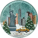 Tognana Tanjir za panetone Cinzia Xmas Postcard New York, 29 cm, Šareni Cene