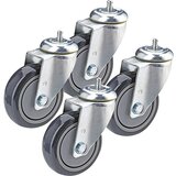 Proroll Kolo iz termoplastične gume, ponudba za komplet, 4 x vrtljivo kolo z navojnim sornikom, kolo Ø x širina 50 x 18 mm Cene