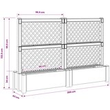  Velika saksija s rešetkom 2 pcs Siva 200 x 43 x 133,5 cm PP | Shoptok.si