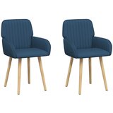 vidaXL Jedilni stoli 2 pcs Blago Modra 56,5 x 50 x 87,5 cm, (5000296652) Cene