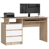 AKORD CLP PISARNA 135cm SONOMA / BELO, (21702707) | Shoptok.si