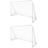  Mreže za nogometni gol čelične 2 kom 240 x 90 x 150 cm | shoptok.hr
