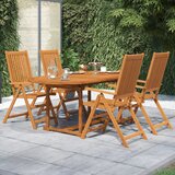  5-dijelni vrtni blagovaonski set od masivnog bagremovog drva 120-170 cm | Eponuda.com