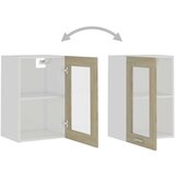 Viseći stakleni ormarić boja hrasta sonome 40x31x60 cm iverica | shoptok.hr