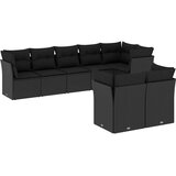  8-dijelni set vrtnih sofa od poliratana s jastucima crni | shoptok.hr