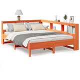  Krevet s regalom za knjige bez madraca 140x200 cm od borovine | shoptok.hr