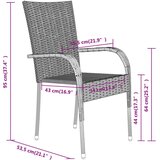  7-dijelni vrtni blagovaonski set smeđe-crni | shoptok.hr