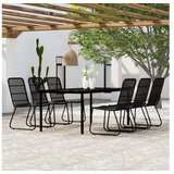  7-dijelni vrtni blagovaonski set crni | shoptok.hr