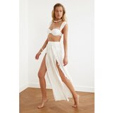 Trendyol Ecru Slit Rustic Woven Skirt Cijene
