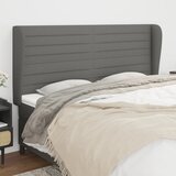  Uzglavlje s ušima tamnosivo 163x23x118/128 cm od tkanine | shoptok.hr