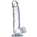 GLAZED realistični prozirni dildo s testisima 18cm ili 22cm - 18cm Cijene