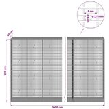  Gabion s žicom debljine 3 5 mm i mrežom 5x2 5 cm 1000x50x200 cm - 50 cm 200 cm 1000 cm | shoptok.hr