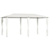vidaXL Paviljon s pokritimi stebri 3x6x2,6 m krem 160 g/m² | Shoptok.si