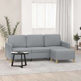  Trosjed s tabureom svjetlosivi 180 cm od tkanine Cijene