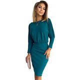 Numoco Ribbed dress with cuffs on the sleeves | ePonuda.com