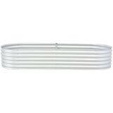  Visoka greda 240x80x44 cm pocinkano jeklo srebrna, (20758940) | Shoptok.si