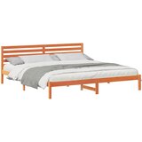  Krevetna konstrukcija s uzglavljem Vosak smeđa 180 x 220 cm | shoptok.hr