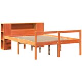 vidaXL Krevet s regalom za knjige bez madraca 135x190 cm masivno drvo | shoptok.hr