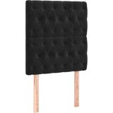 Maison Chic Posteljno vzglavje - Vzglavna omarica 2 kosa črno 80x7x78/88 cm žamet, (22078434) | Shoptok.si