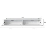 P & B nizka omarica lowa, črna, hrast, vzorec ribje kosti, led | Shoptok.si