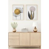 Wallity Huhu77 - 50 x 35 multicolor decorative framed mdf painting (2 pieces) Cene