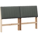 vidaXL Tapecirano vzglavje Temno siva 150 cm Masivno borovo les | Shoptok.si