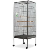 vidaXL Ptičja kletka črna 54x54x146 cm jeklo Cene