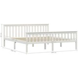  Posteljni okvir bel iz trdne borovine 180x200 cm | Shoptok.si