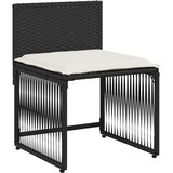  7-dijelni vrtni blagovaonski set s jastucima crni od poliratana | shoptok.hr