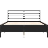  Okvir kreveta crni 140 x 200 cm od konstruiranog drva i metala | shoptok.hr