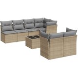  8-dijelni set vrtnih sofa od poliratana s jastucima bež | shoptok.hr