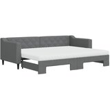  Dnevni krevet na razvlačenje tamnosivi 80 x 200 cm od tkanine | shoptok.hr