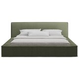 Makamii Zeleni tapecirani bračni krevet s prostorom za odlaganje s okvirom od letvica 180x200 cm Noho - | shoptok.hr