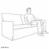 SOFA za 3 osobe Plava 190 x 81 x 82 cm Kordura tekstil Slike