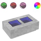 vidaXL Klubska mizica z neskončnimi LED betonsko siva 116x69x40 cm, (21323610) Cene
