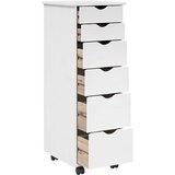  Mobilni ormar Bijelo 34 x 39 x 93,5 cm Čvrsto borovo drvo | shoptok.hr