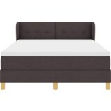 Box Spring Krevet s Madracem u Tamnosmeđoj Boji 140x190 cm Tkanina | shoptok.hr
