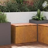 vidaXL Vrtna klop Rjav 60 x 40 x 43 cm Odporno jeklo Cene