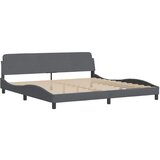 Krevet s madracem Hanko tamnosivi 200x200 cm baršunasti | Eponuda.com