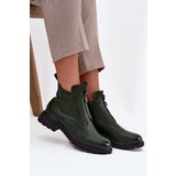 Boto Insulated Women's Boots with Zipper with Decorative Detail Dark Green Roselle | Shoptok.si