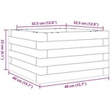  Vrtno cvetlično korito belo 40x40x23 cm trdna borovina | Shoptok.si