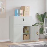 vidaXL Arhivska omara svetlo siva 90x40x110 cm jeklo | Shoptok.si