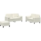  3-dijelni set sofa s jastucima krem baršunasti | shoptok.hr