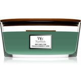 WoodWick Mint Leaves & Oak dišeča sveča z lesenim stenjem (hearthwick) 453,6 g | Shoptok.si