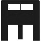  LED glava kreveta s policom Crni hrast 100 x 18,5 x 103,5 cm | shoptok.hr